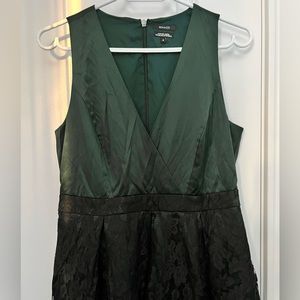 RW&Co Green & Black Lace Dress